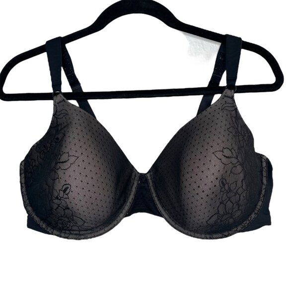 Olga To a Tee Side Support Black Underwire Bra 42D GF0451A - Picture 1 of 9